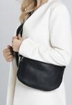 Nerka skórzana czarna
Czarna torebka na pasek
Elegancka nerka damska
Modna nerka skórzana damska typu beltbag