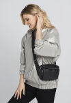 torebka damska crossbag z naturalnej skóry czarna unisex