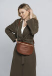 Nerka beltbag skórzana damska , Torebka damska nerka camel, Elegancka nerka na odpisany pasek. Modna torebka skórzana damska w kolorze kamelowym